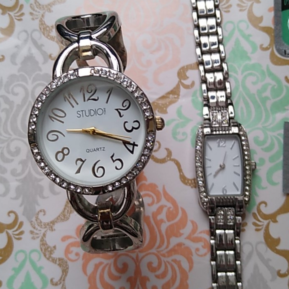 Watch Crystal Screen Silver bundle + 2 batteries